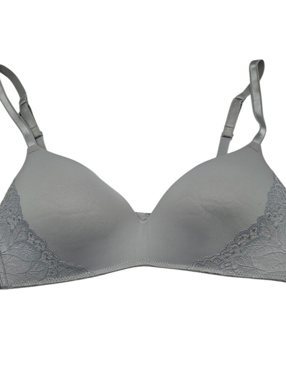 Auden Womens Sz 38B "The Bliss" Classic Lightly Lined T Shirt Bra Gray